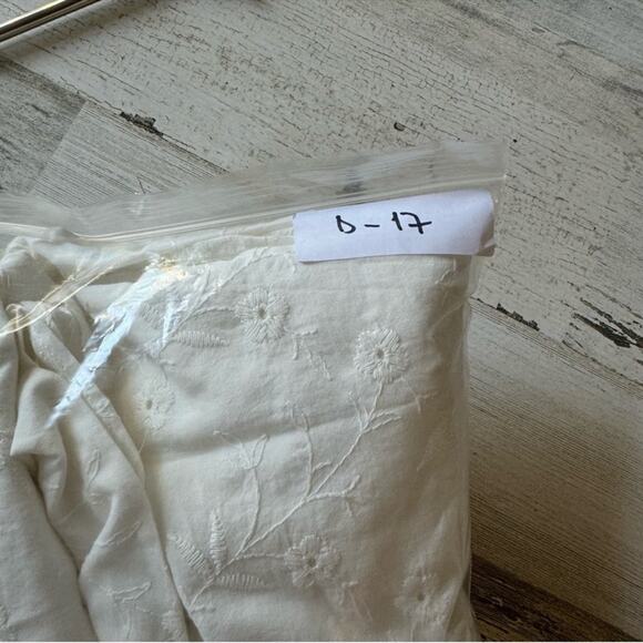 NWT Zara Openwork Embroidered Midi Cotton Dress Oyster White Blogger Favorite XS - Picture 16 of 16